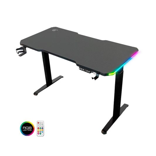 Mesa Gaming eléctrica ajustable con LEDs RGB AMSTRAD