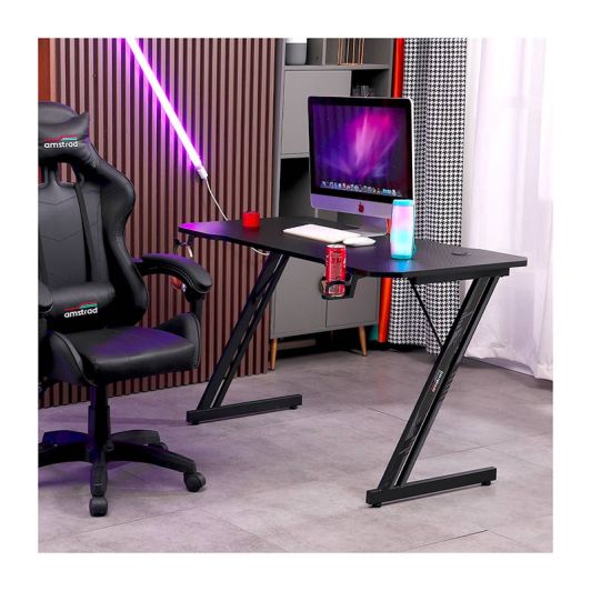 Mesa gaming AMSTRAD AMS-DESK120 2Z en color negro