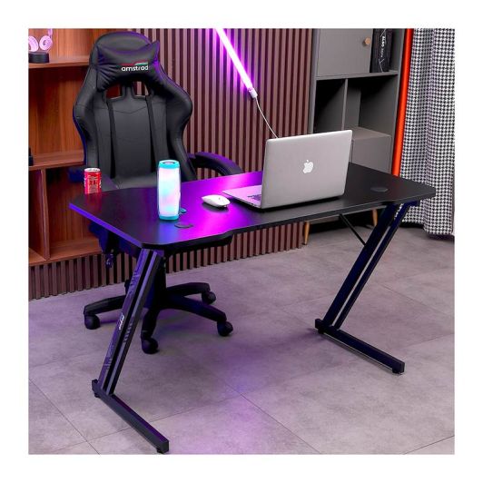 Mesa gaming AMSTRAD AMS-DESK120 2Z en color negro