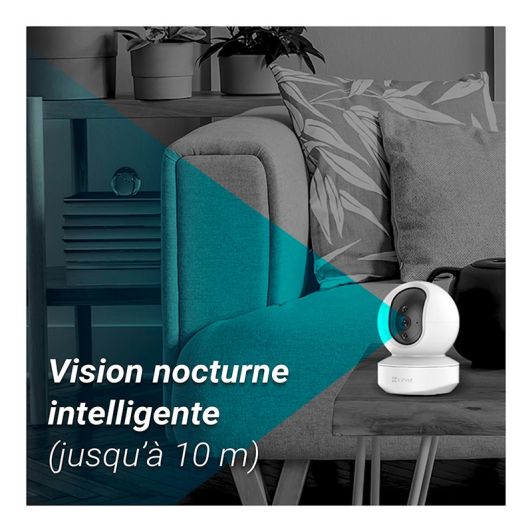 Cámara vigilancia EZVIZ TY1 3MP - Interior Motorizada 2K Visión Nocturna