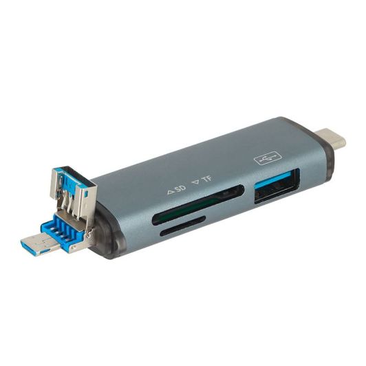 Lector de tarjetas multifunción SEDEA 6 en 1 - USB - USB-C