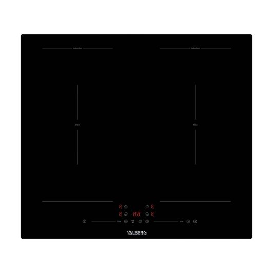 Placa Inducción 4 zonas con doble zona modulable VALBERG IH 4 TB2FZS 007C V2
