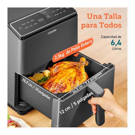 Freidora de Aire Airfry 6,4L 1700w COSORI Dual Blaze Chef Edition Gris 