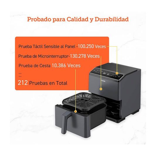 Freidora de Aire Airfry 6,4L 1700w COSORI Dual Blaze Chef Edition Gris 