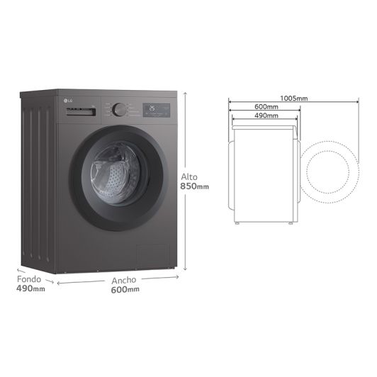 LAVADORA 9kg con programa Vapor LG F4A1009NDK