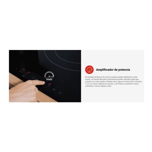 Placa Inducción 3 zonas FAGOR 3IF-332AC, zona grande 30cm