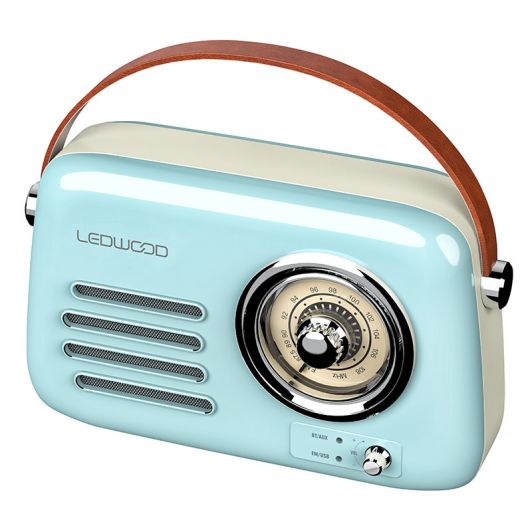 Radio LEDWOOD VINTAGE ALMA BLEU