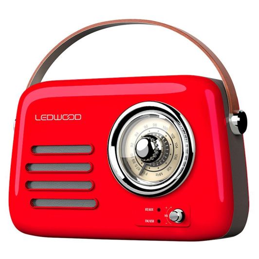 Radio LEDWOOD VINTAGE ALMA ROUGE