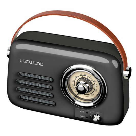 Radio LEDWOOD VINTAGE ALMA NOIR