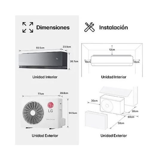 Aire acondicionado LG MIRROR12X.SET
