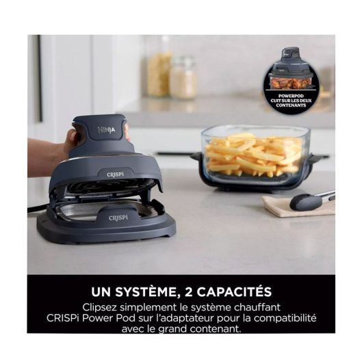 Freidora sin aire Airfry NINJA Crispi 4 en 1 con base de vidrio 1700w