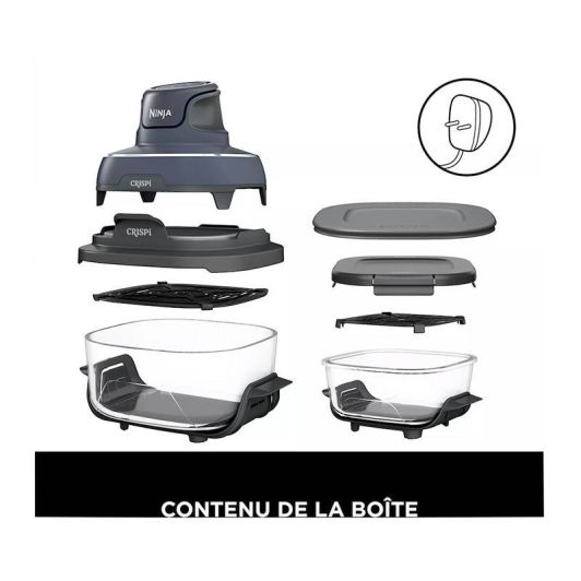 Freidora sin aire Airfry NINJA Crispi 4 en 1 con base de vidrio 1700w