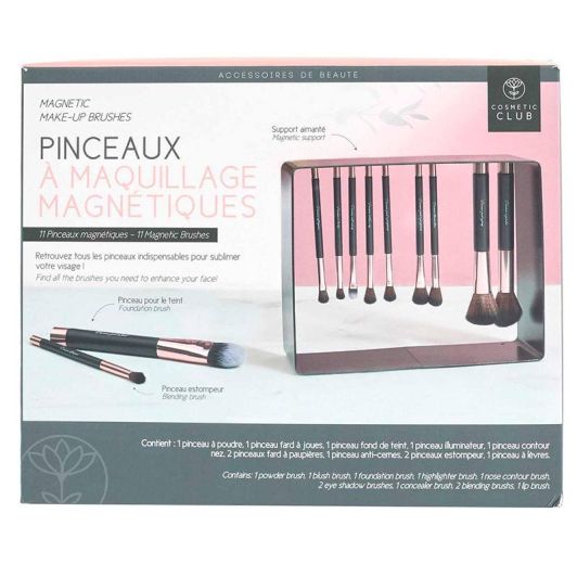 11 PINCELES DE MAQUILLAJE COSMETIC CLUB 