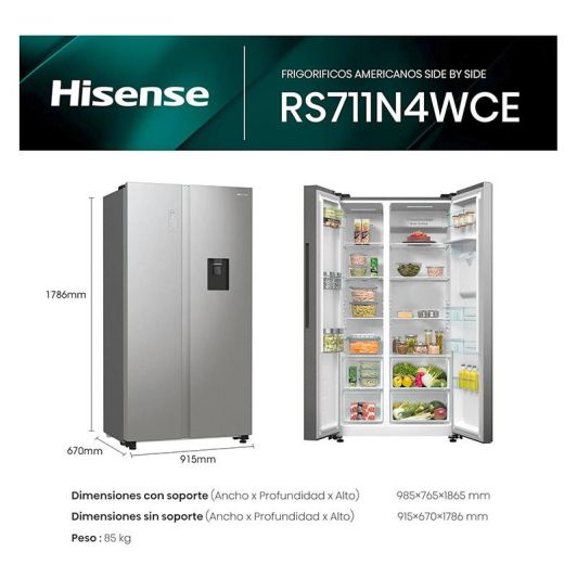FRIGORÍFICO AMERICANO HISENSE RS711N4WCE