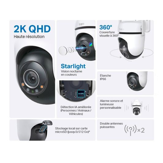 CÁMARA DE SEGURIDAD WIFI TAPO C520WS 2K+