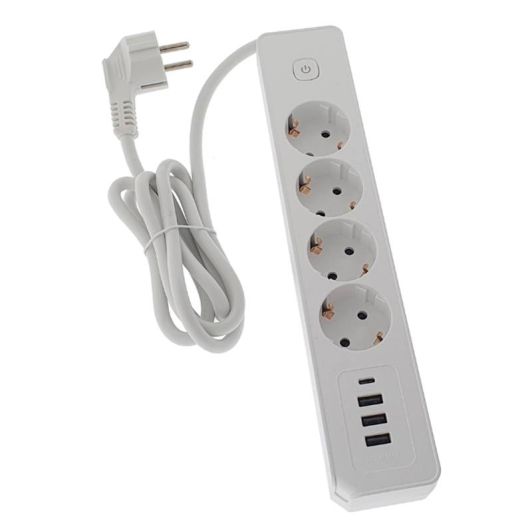 ADAPTADOR EUROBRIC CON 4 ENCHUFES 