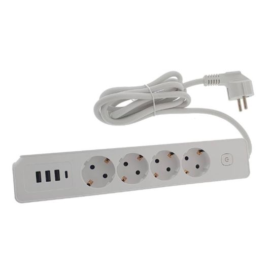 ADAPTADOR EUROBRIC CON 4 ENCHUFES 