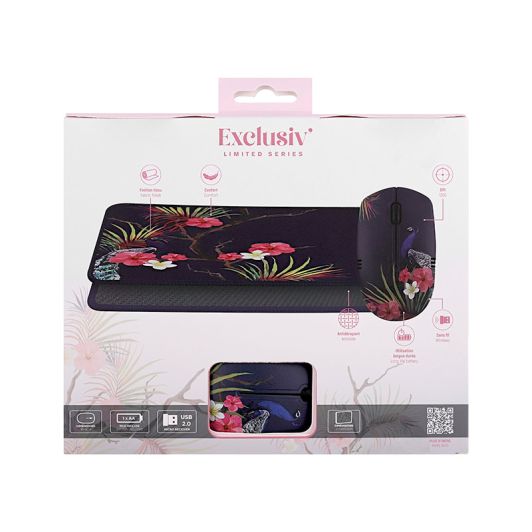 Pack de alfombrilla y ratón de diseño TNB TROPIC - COLECCIÓN EXCLUSIVA