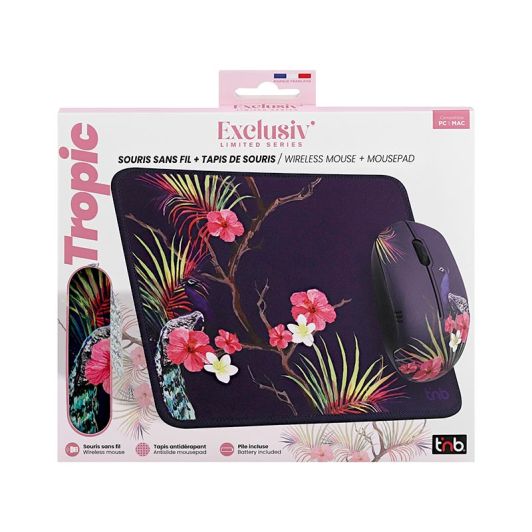 Pack de alfombrilla y ratón de diseño TNB TROPIC - COLECCIÓN EXCLUSIVA