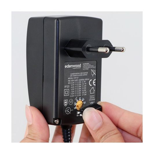 Fuente de alimentación universal EDENWOOD de 3 a 12 V - 27 W USB-C + 20 conectores