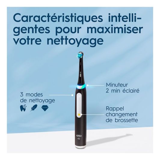 Cepillo de Dientes Eléctrico ORAL-B iO 3S noire 3 Modos Sensor de Presión Micro vibraciones