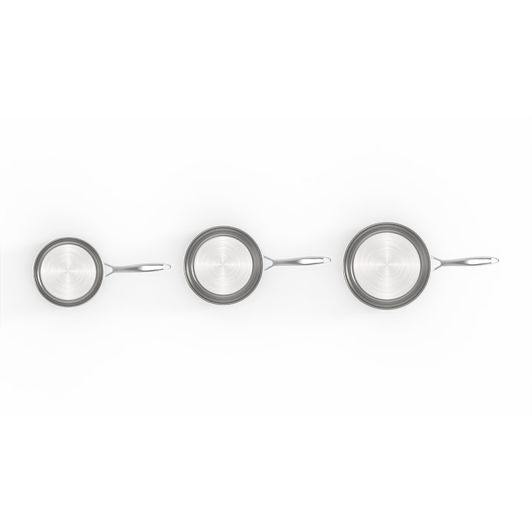 PACK DE TRES CACEROLAS DE  ACERO INOXIDABLE 16Cm VALBERG  