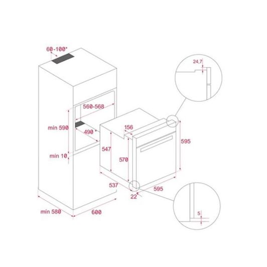 HORNO MULTIFUNCIÓN CON LIMPIEZA HIDROLÍTICA TEKA NEO HBB 6050 SS  