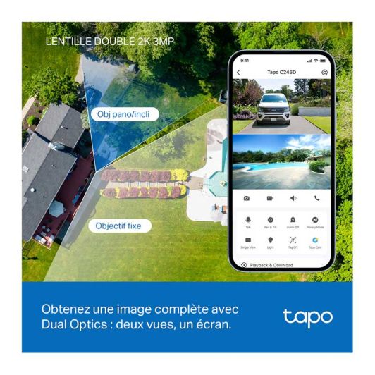 CÁMARA DE SEGURIDAD TAPO C246D DUAL OBJ 2Kx2