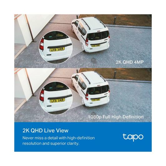 Cámara de vigilancia con proyector TAPO C720 de 4 MP y resolución 2K+