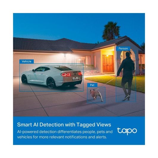 Cámara de vigilancia con proyector TAPO C720 de 4 MP y resolución 2K+