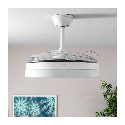VENTILADOR DE TECHO CON ASPAS RECTRÁCTILES INNOVAGOODS BLANCO 
