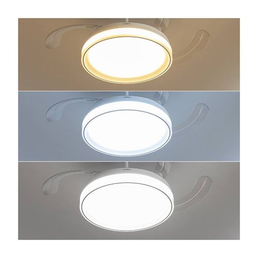 VENTILADOR DE TECHO CON ASPAS RECTRÁCTILES INNOVAGOODS BLANCO 