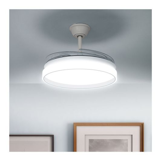 VENTILADOR DE TECHO CON ASPAS RECTRÁCTILES INNOVAGOODS BLANCO 