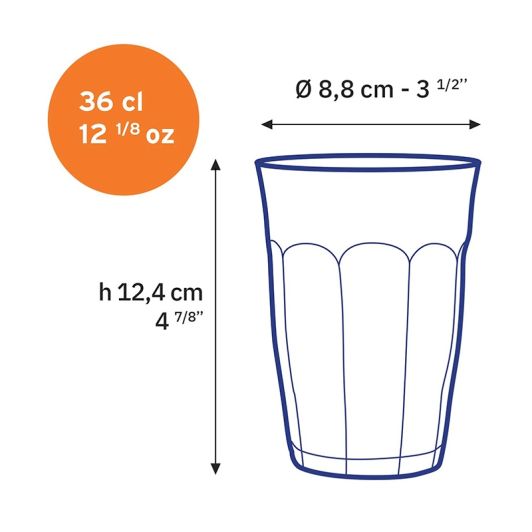 Vaso DURALEX 36cl x6 Picardie