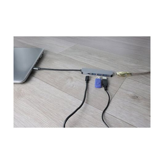 Hub USB-C 5 en 1: adaptador multifuncional con HDMI, USB, SD y carga rápida