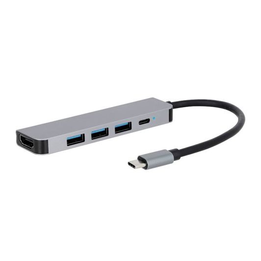 Hub USB-C 5 en 1: adaptador multifuncional con HDMI, USB, SD y carga rápida
