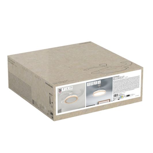 VENTILATEUR DE TECHO CON ASPAS RETRÁCTILES INNOVAGOODS V0103989 Color Blanco y Madera