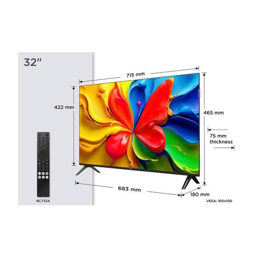 Smart TV TCL QLED 32 Pulgadas Google TV WiFi Bluetooth HDR10 32S41K