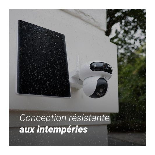 Cámara de vigilancia EZVIZ HB90 de 4 MP y resolución 2K+ con alimentación por batería y panel solar