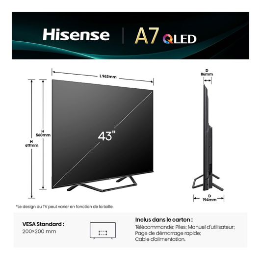 Hisense 43A7Q 43