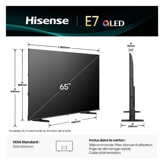 HISENSE 65E7Q QLED Smart TV 65