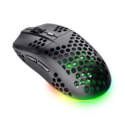 Ratón inalámbrico gaming TRUST HELOX, negro, 4800 DPI, ultraligero