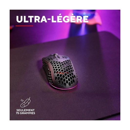 Ratón inalámbrico gaming TRUST HELOX, negro, 4800 DPI, ultraligero
