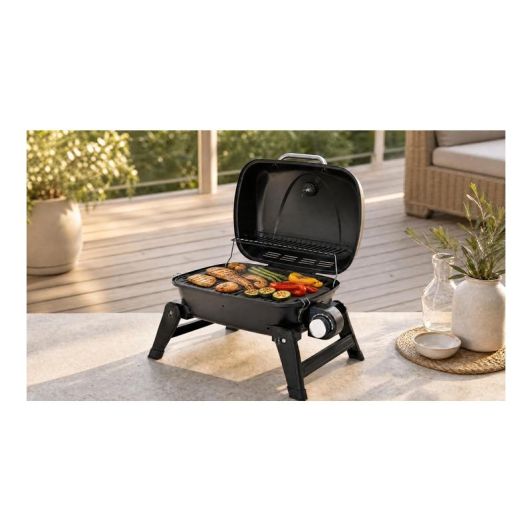 Barbacoa Eléctrica Portátil VALBERG Tapa con termostato y Patas plegables 2200W ELEC-VAL-PORT4737
