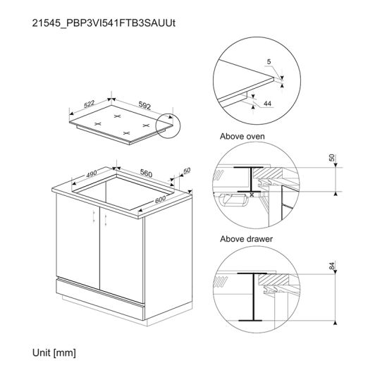 Placa Inducción 3 zonas FAGOR COMFORT 4IF-30BC