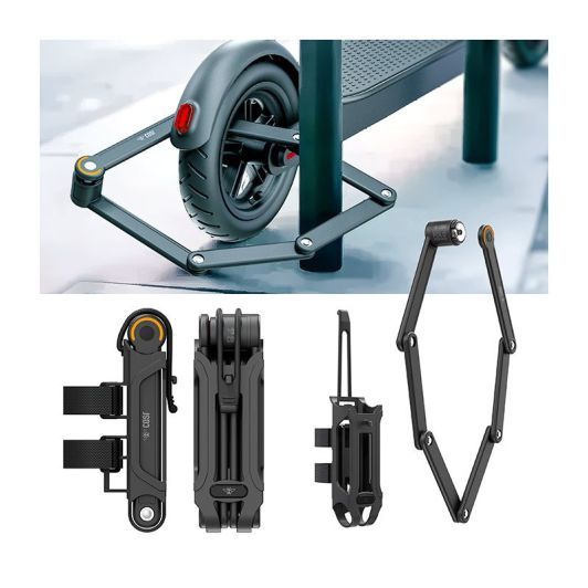 Candado plegable CASR con soporte para bicicleta y patinete