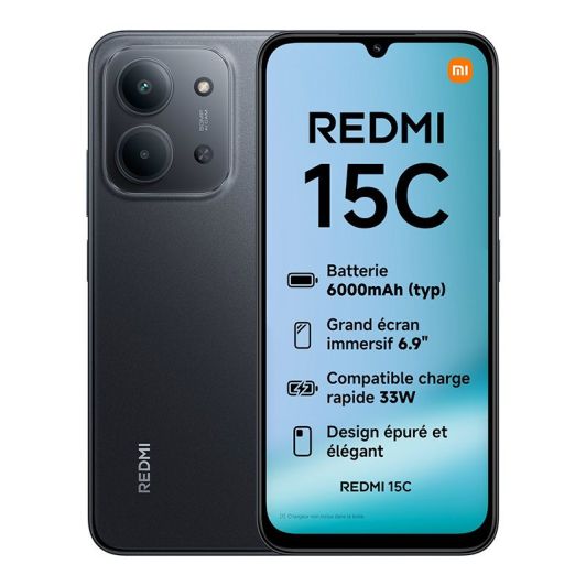 Teléfono Movil XIAOMI Redmi 15C 128Gb 4G Negro