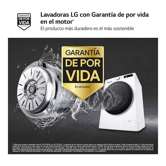 LAVADORA 9kg LG con motor AI Direct Drive F2WR5S09A0W