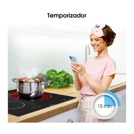 Placa Vitrocerámica 3 zonas 2700w HISENSE E6332BSCE
