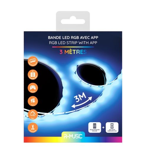 Tira LED conectada R-MUSIC RGB de 3 m